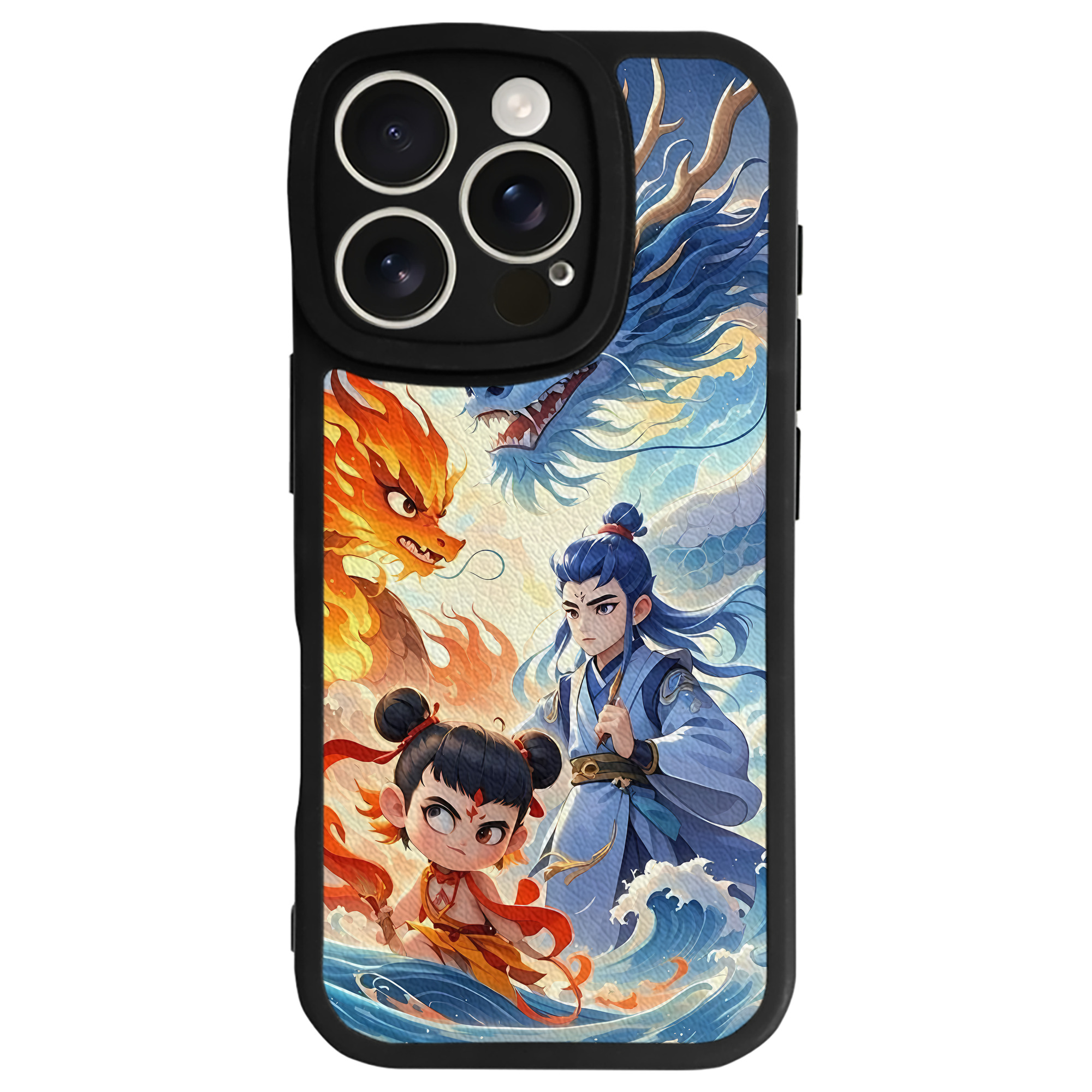 （画像用） Ne Zha 2 ナタ 魔童の大暴れ 【iPhone 16シリーズ対応】シリコンスマホケース（レザー調） 材質：シリコン